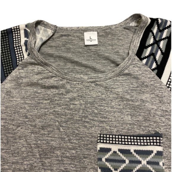 Women Casual Long Sleeve Knitted Raglan Shirts Pullover Sweater - Picture 3 of 4